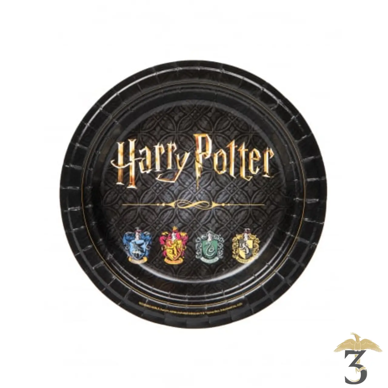 8 assiettes en carton harry potter 23cm - Les Trois Reliques, magasin Harry Potter - Photo N°1