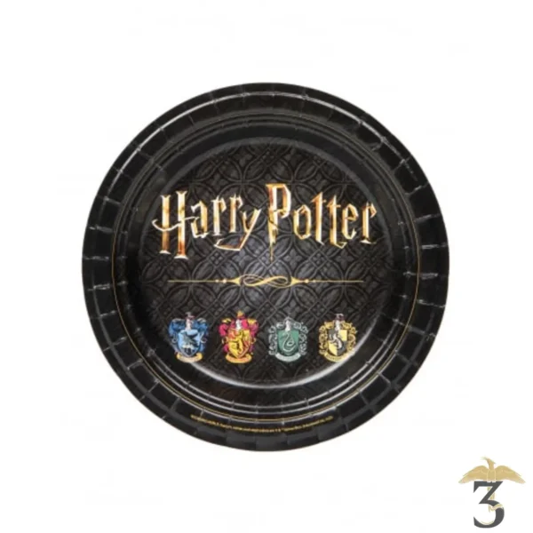 8 assiettes en carton harry potter 23cm - Les Trois Reliques, magasin Harry Potter - Photo N°1