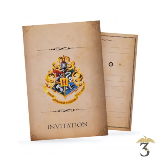 8 cartes d invitation avec enveloppes harry potter 10x16cm - Les Trois Reliques, magasin Harry Potter - Photo N°1