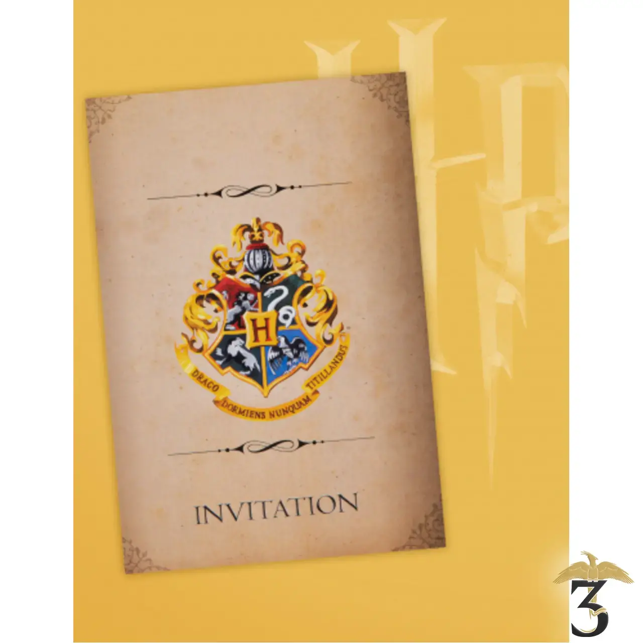 8 cartes d’invitation + enveloppes harry potter 10x16cm - Les Trois Reliques, magasin Harry Potter - Photo N°2