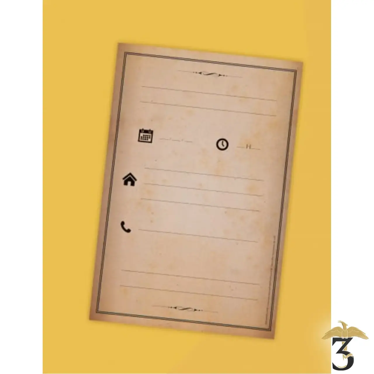 8 cartes d’invitation + enveloppes harry potter 10x16cm - Les Trois Reliques, magasin Harry Potter - Photo N°3