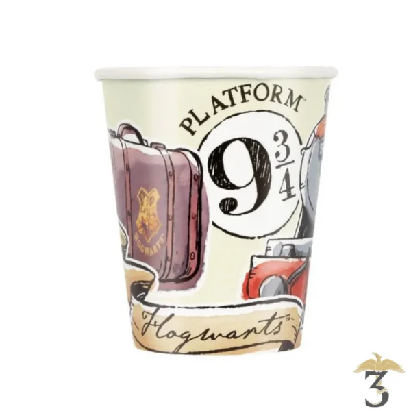 8 GOBELETS EN CARTON 270ML 9 3/4 - Les Trois Reliques, magasin Harry Potter - Photo N°1