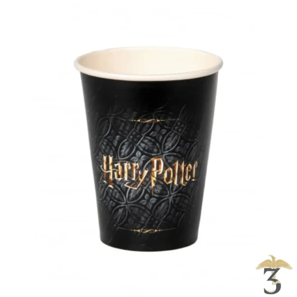 8 gobelets en carton hogwarts 210ml - Les Trois Reliques, magasin Harry Potter - Photo N°1