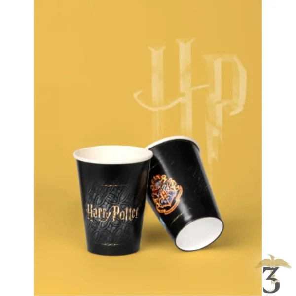 8 gobelets en carton hogwarts 210ml - Les Trois Reliques, magasin Harry Potter - Photo N°3