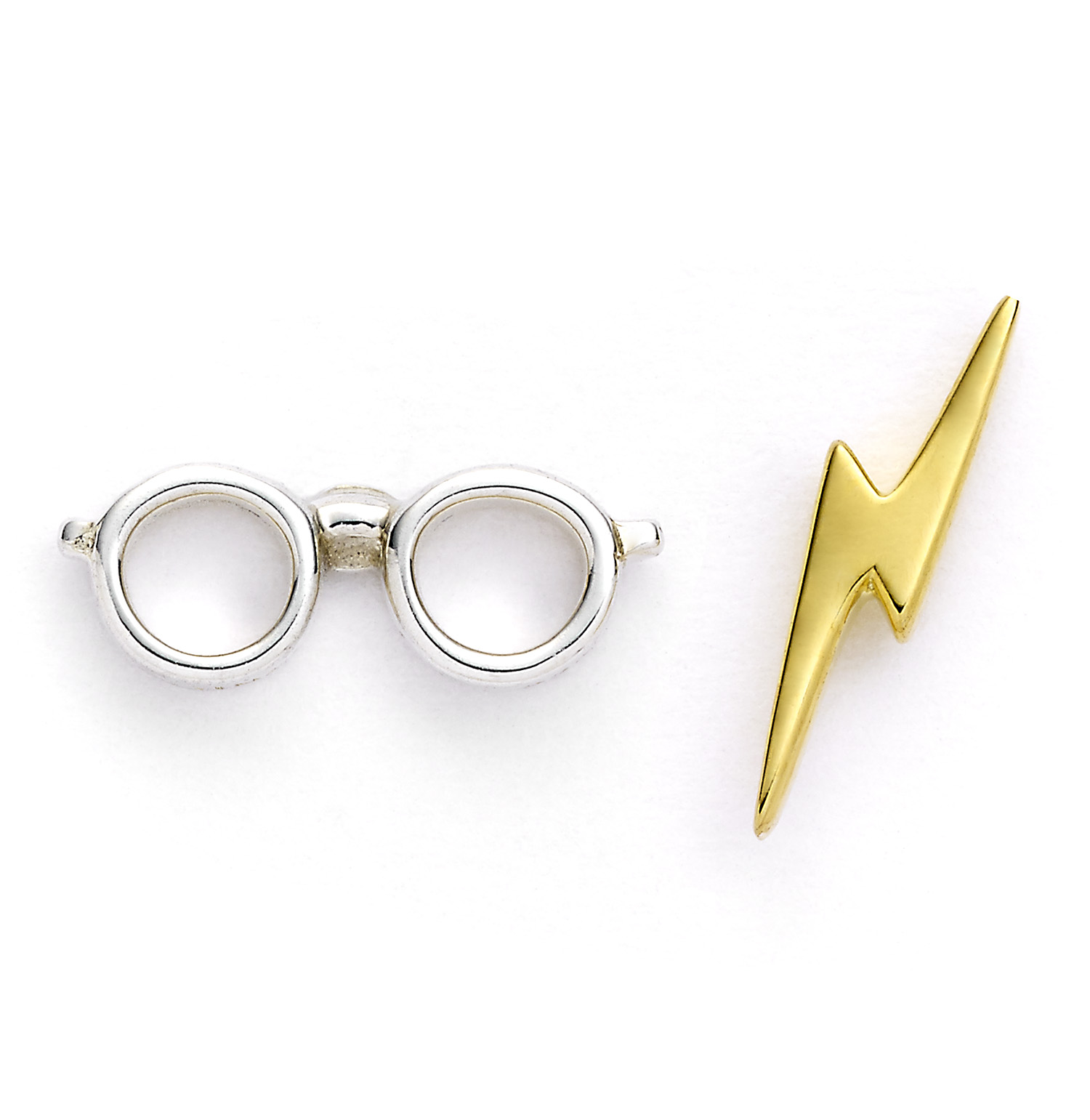 Boucles d'oreilles éclair et lunette argent 925ᵉ