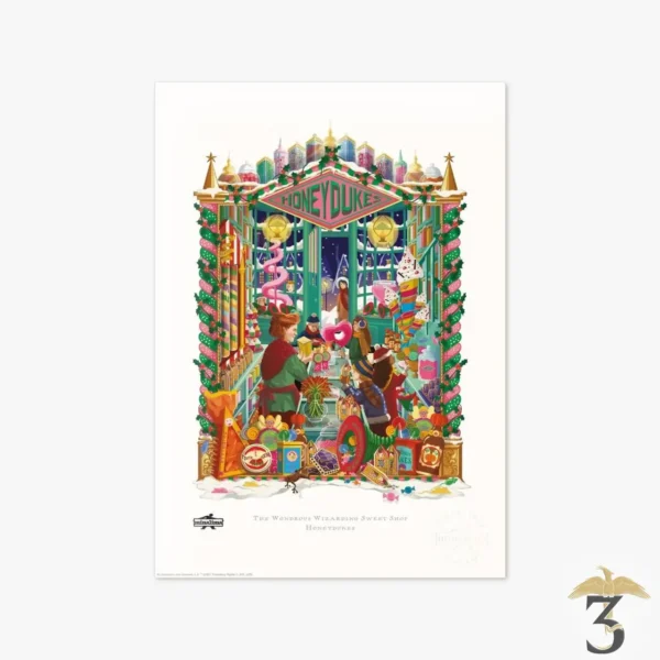 Art print la merveilleuse confiserie magique – minalima - Les Trois Reliques, magasin Harry Potter - Photo N°1