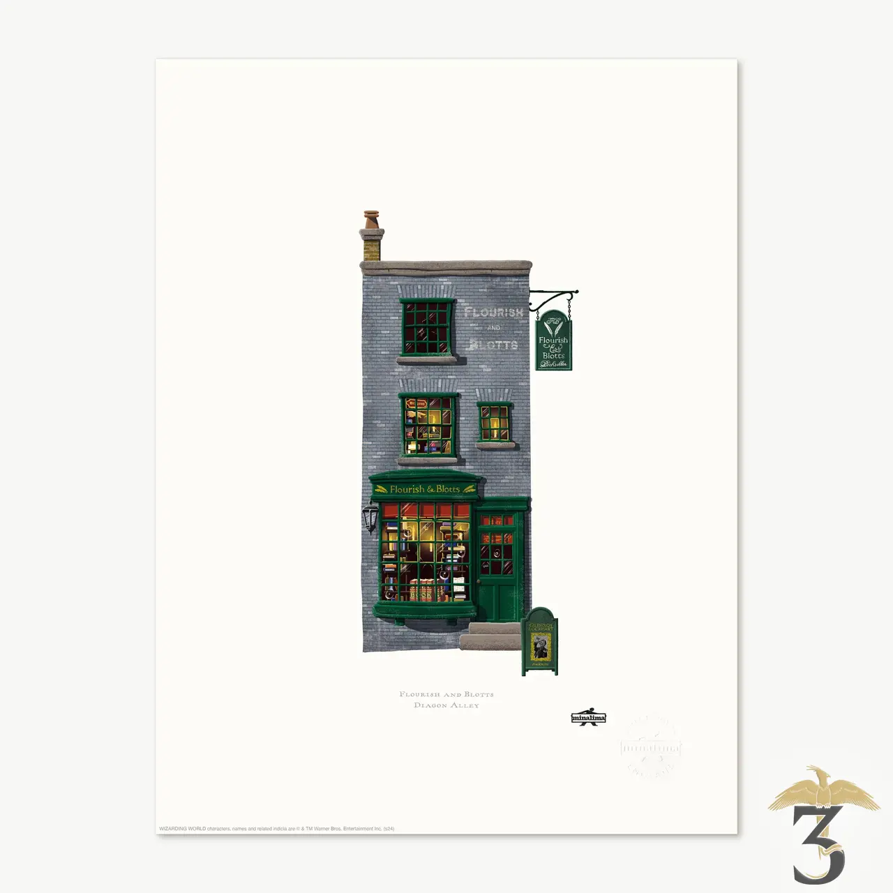 Art print minalima – boutique fleury et bott - Les Trois Reliques, magasin Harry Potter - Photo N°1