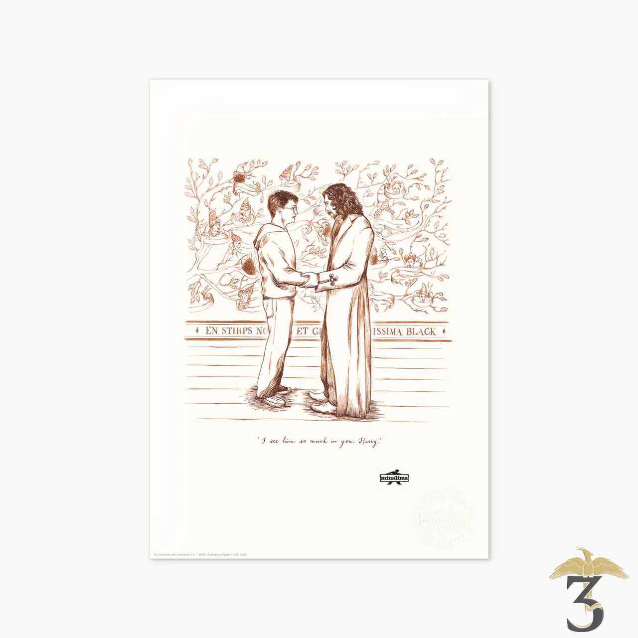 Art print minalima harry potter & sirius - Les Trois Reliques, magasin Harry Potter - Photo N°1