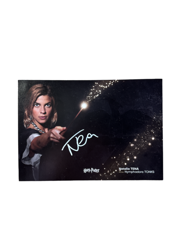 Autographe photo natalia tena alias Nymphadore Tonks boutique Harry Potter