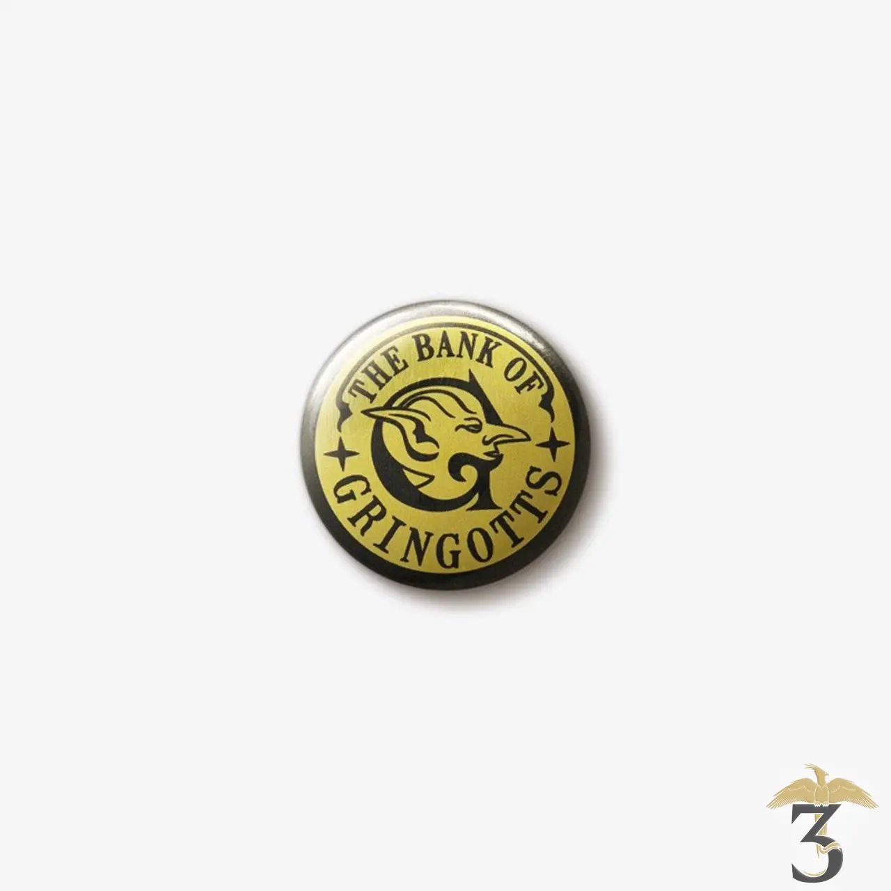 Badge embleme gringotts – minalima - Les Trois Reliques, magasin Harry Potter - Photo N°1