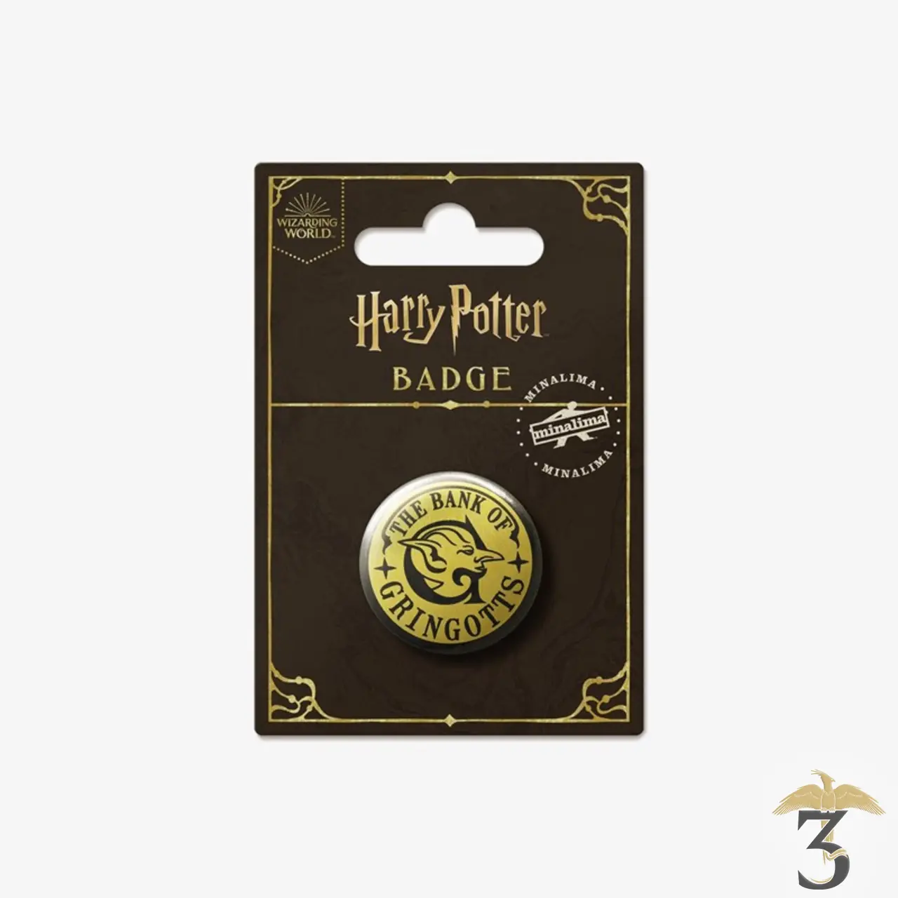 Badge embleme gringotts – minalima - Les Trois Reliques, magasin Harry Potter - Photo N°4