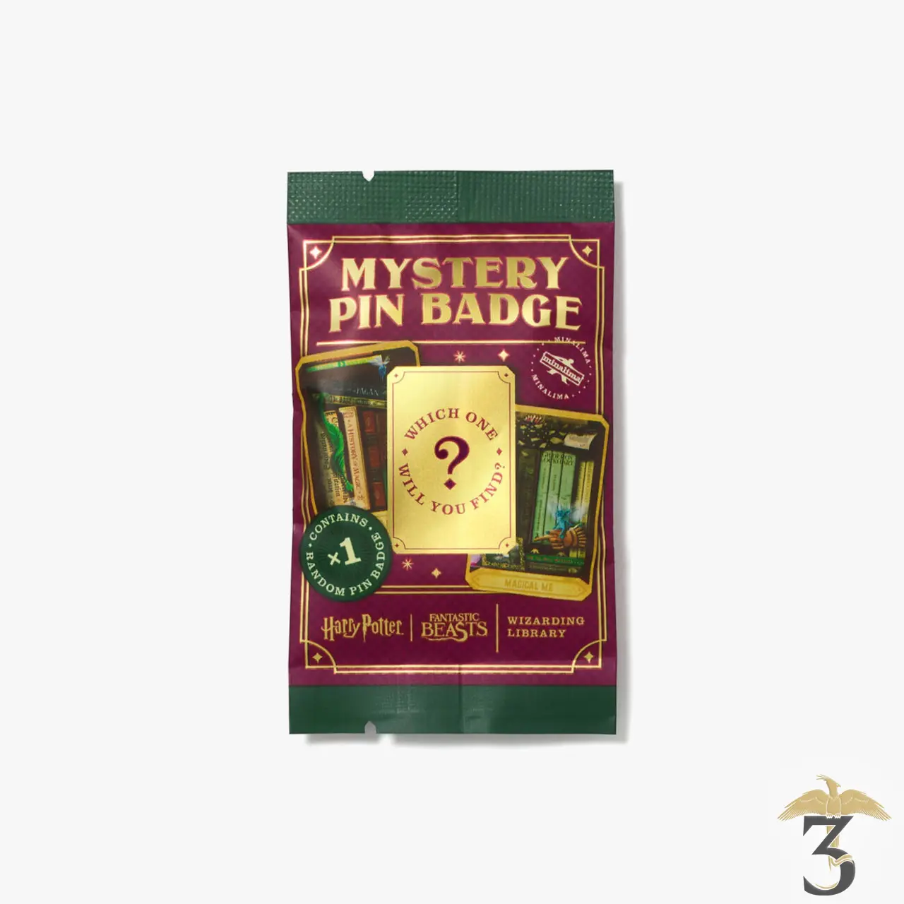 Badge pin’s mystère – minalima - Les Trois Reliques, magasin Harry Potter - Photo N°1