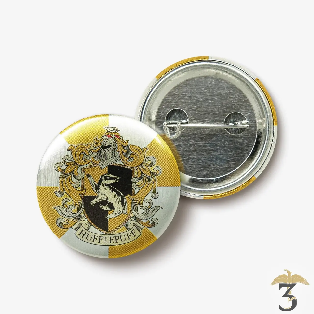 Badge poufsouffle minalima - Les Trois Reliques, magasin Harry Potter - Photo N°1