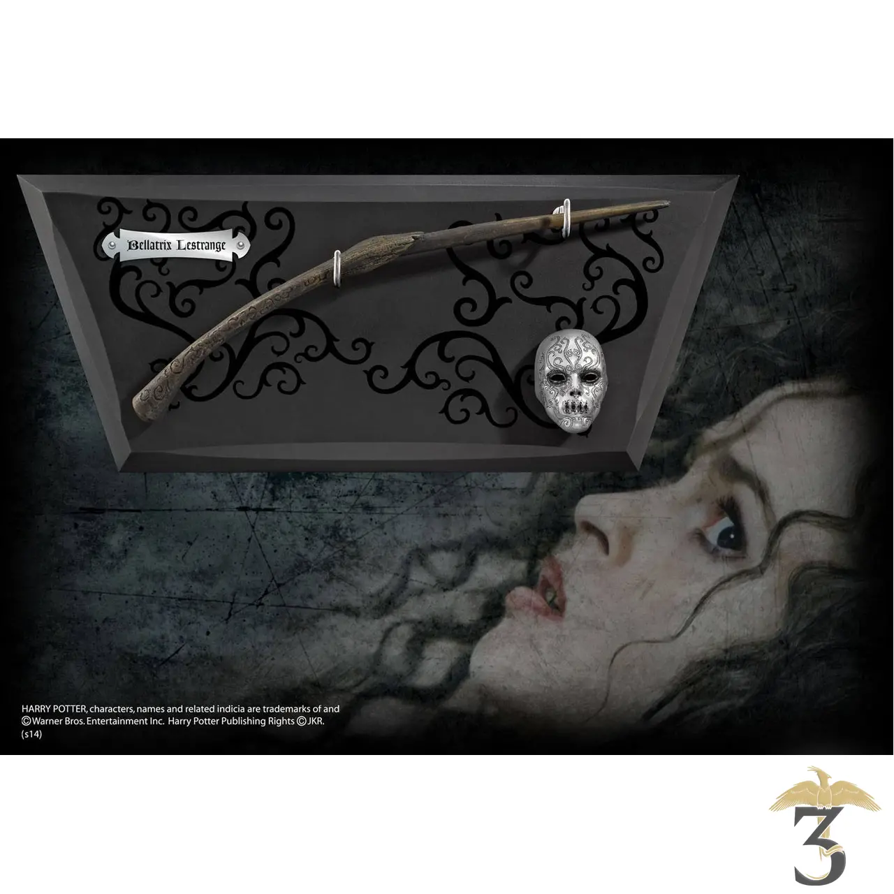 Baguette Bellatrix Lestrange & son socle - Harry Potter - Les Trois Reliques, magasin Harry Potter - Photo N°2
