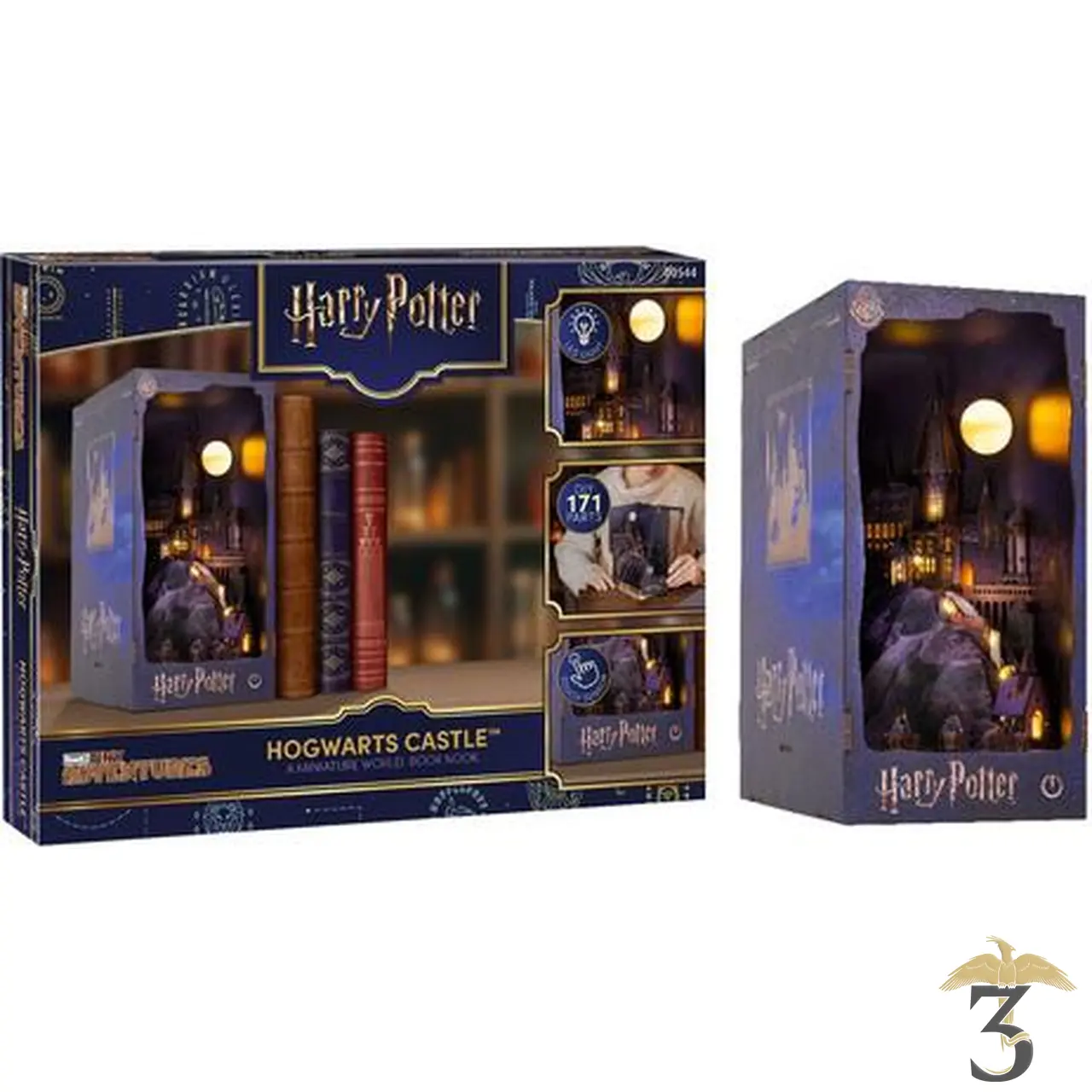 Book nook kit – chateau poudlard – 171pc + eclairage led – harry potter - Les Trois Reliques, magasin Harry Potter - Photo N°1