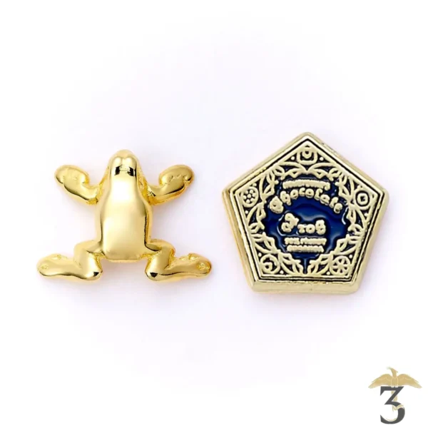 BOUCLES D´OREILLES CHOCOGRENOUILLE + BOITE PLAQUE OR - Les Trois Reliques, magasin Harry Potter - Photo N°4