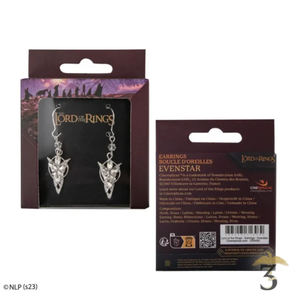 Boucles d’oreilles étoiles du soir – le seigneur des anneaux - Les Trois Reliques, magasin Harry Potter - Photo N°3