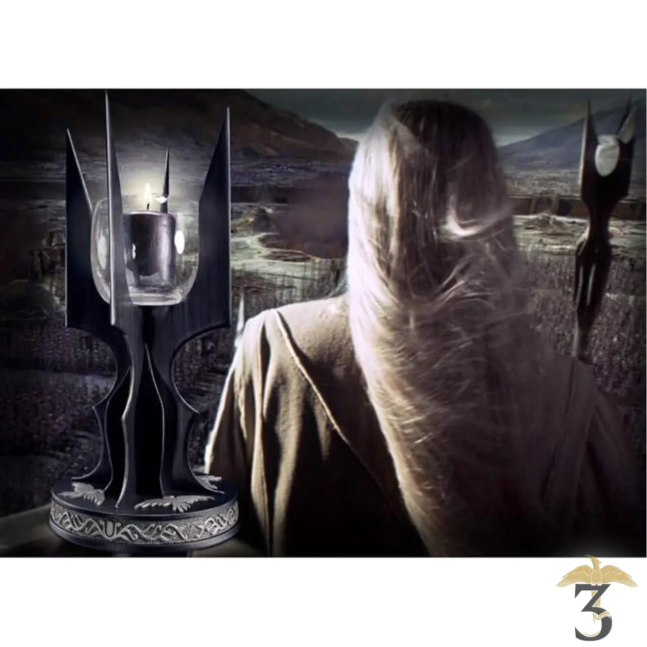 Bougeoir – baton de saroumane – le seigneur des anneaux - Les Trois Reliques, magasin Harry Potter - Photo N°4