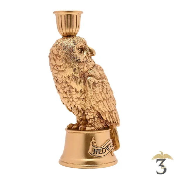 Bougeoir doré hedwige 23 cm – harry potter - Les Trois Reliques, magasin Harry Potter - Photo N°2