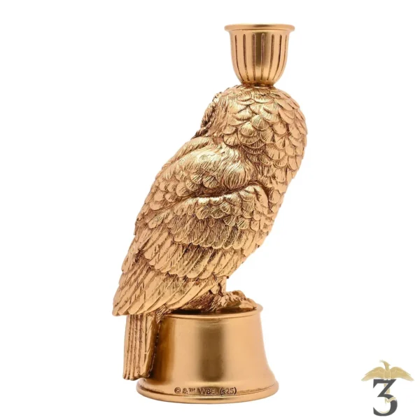 Bougeoir doré hedwige 23 cm – harry potter - Les Trois Reliques, magasin Harry Potter - Photo N°3
