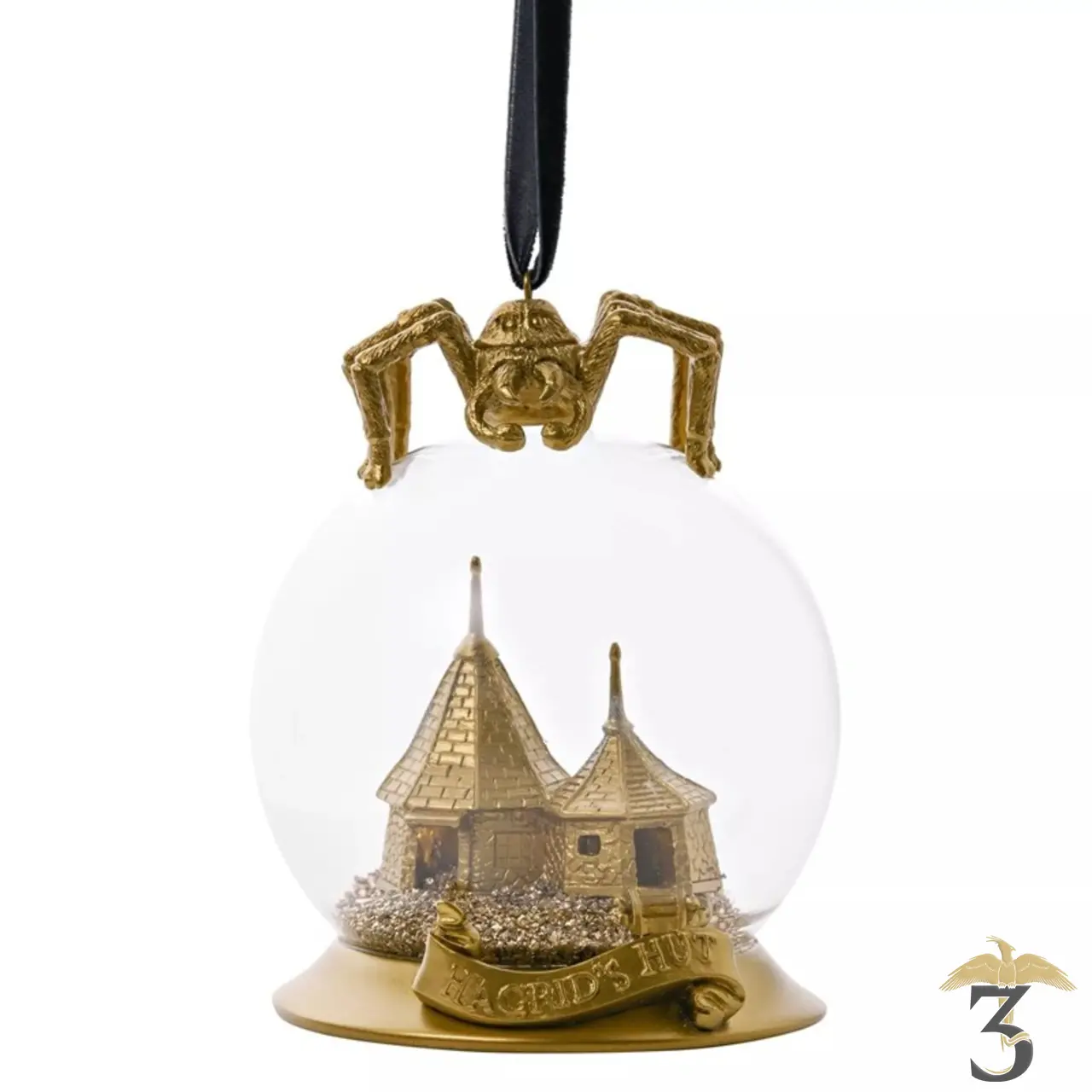 Boule de noël lumineuse hute d’hagrid dorée - Les Trois Reliques, magasin Harry Potter - Photo N°1