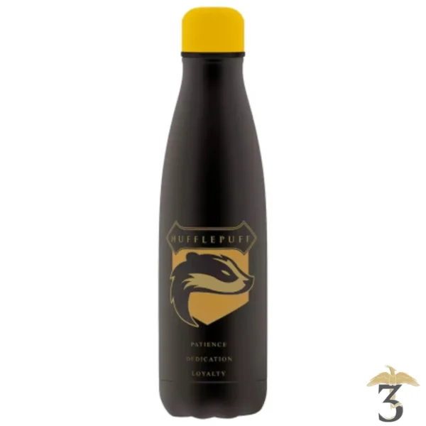 BOUTEILLE ISOTHERME BLASON POUFSOUFFLE 500ML - Les Trois Reliques, magasin Harry Potter - Photo N°1