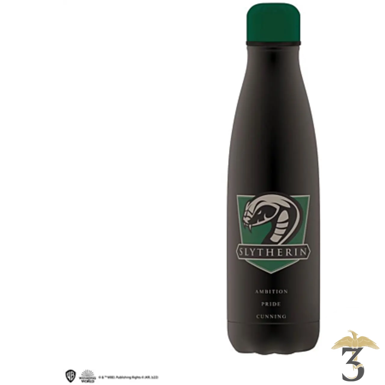Bouteille isotherme blason serpentard 500ml - Les Trois Reliques, magasin Harry Potter - Photo N°1
