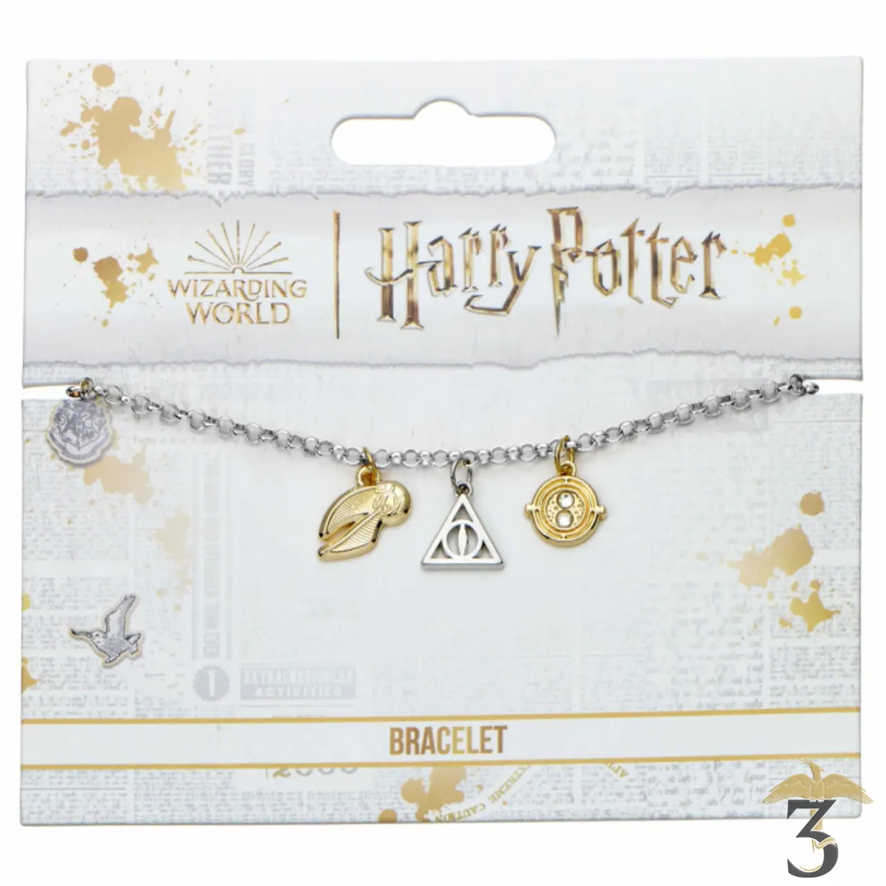 Bracelet 3 charms harry potter - Les Trois Reliques, magasin Harry Potter - Photo N°3