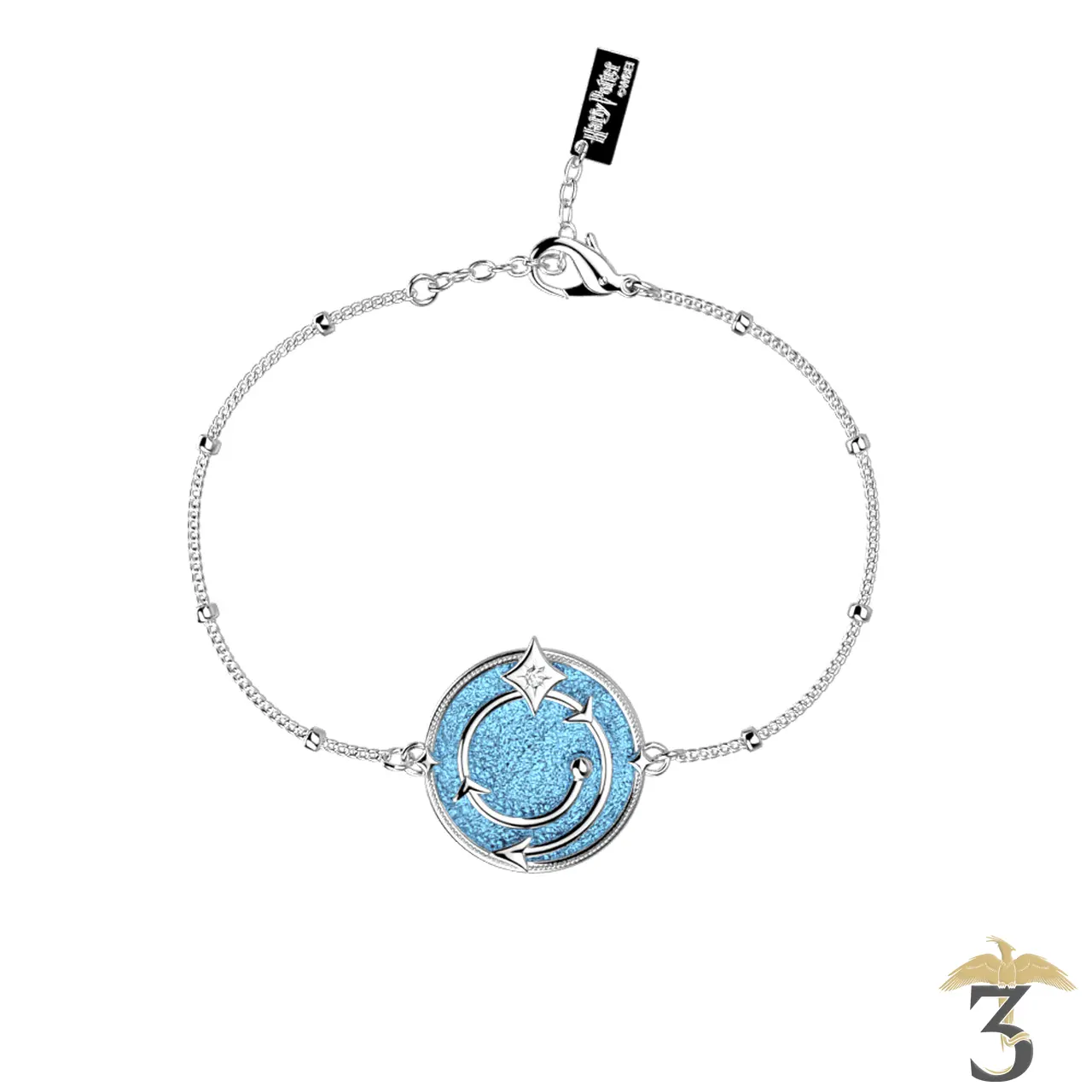 Bracelet enchantement argentée avec cuir – les georgettes x harry potter - Les Trois Reliques, magasin Harry Potter - Photo N°5