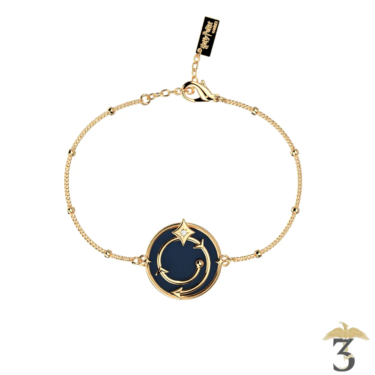 Bracelet enchantement dorée avec cuir – les georgettes x harry potter - Les Trois Reliques, magasin Harry Potter - Photo N°6