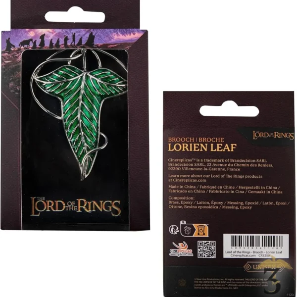 Broche feuille de la lorien – seigneur des anneaux - Les Trois Reliques, magasin Harry Potter - Photo N°4