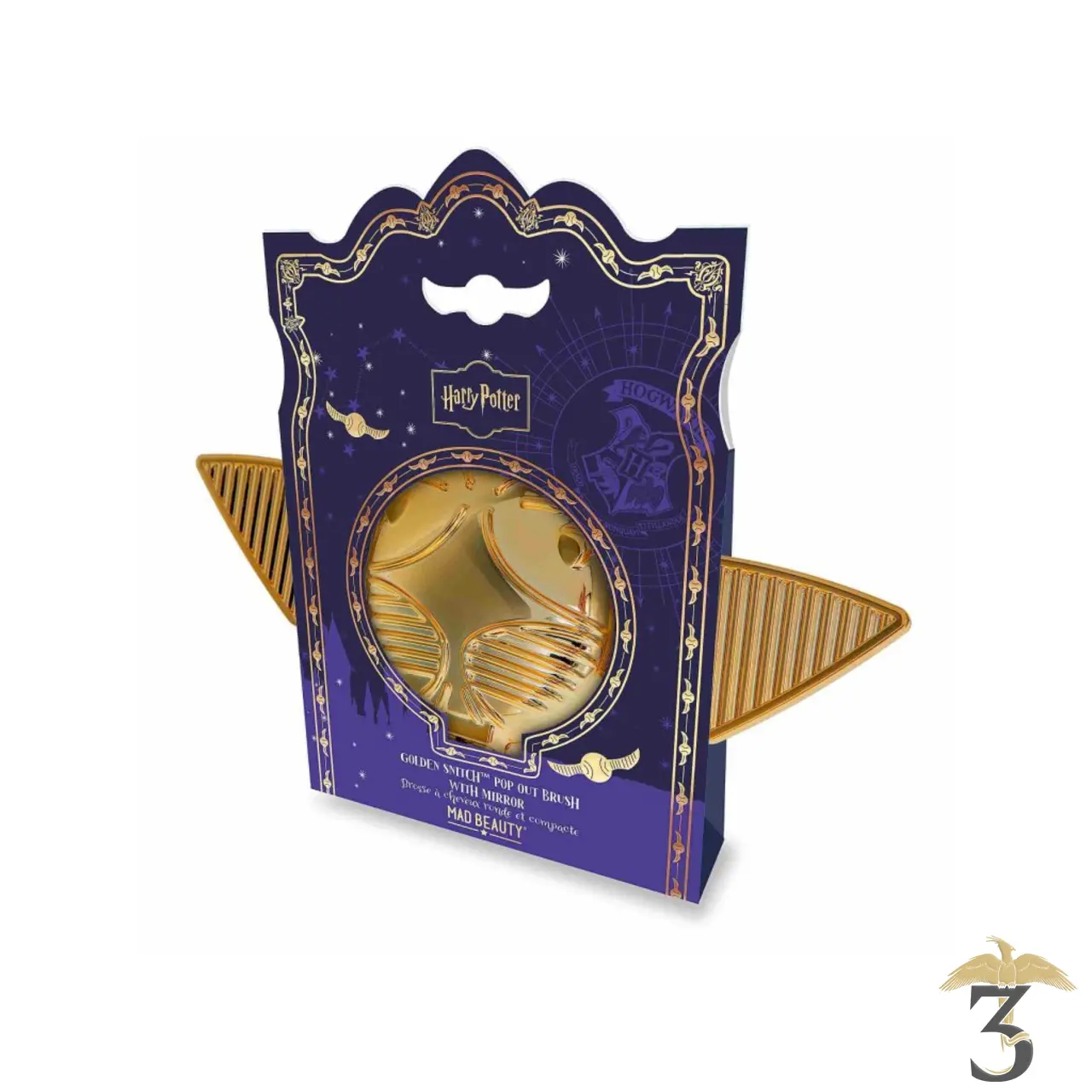 Brosse à cheveux vif d’or avec miroir - Les Trois Reliques, magasin Harry Potter - Photo N°2