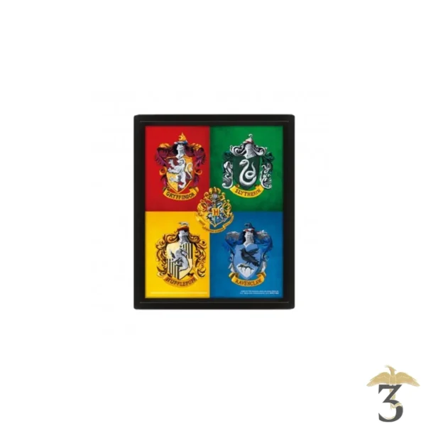 Cadre lenticulaire des 4 maisons - Les Trois Reliques, magasin Harry Potter - Photo N°1