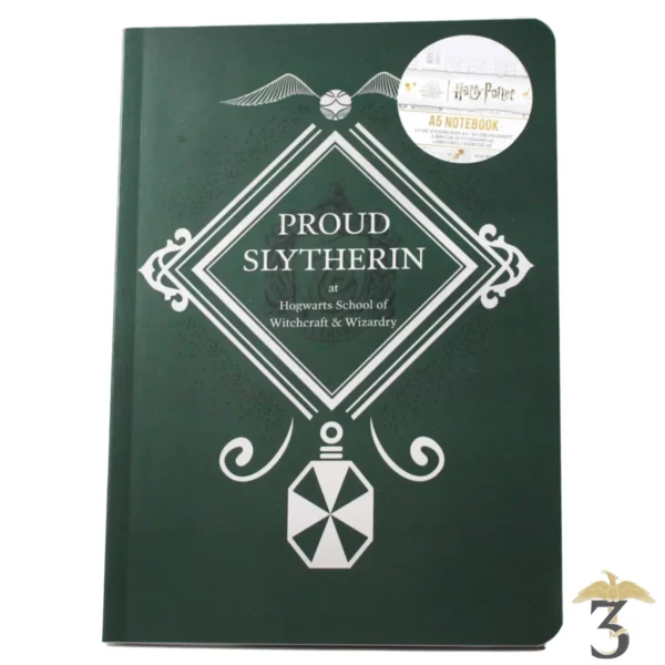 Cahier a5 proud serpentard - Les Trois Reliques, magasin Harry Potter - Photo N°1