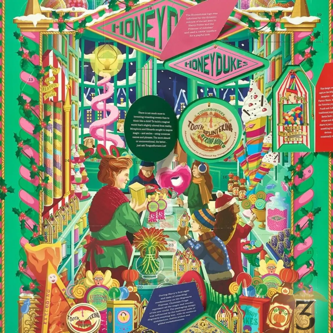 Calendrier de l avent honeydukes minalima en vente au magasin Harry Potter Les Trois Reliques, photo N°3