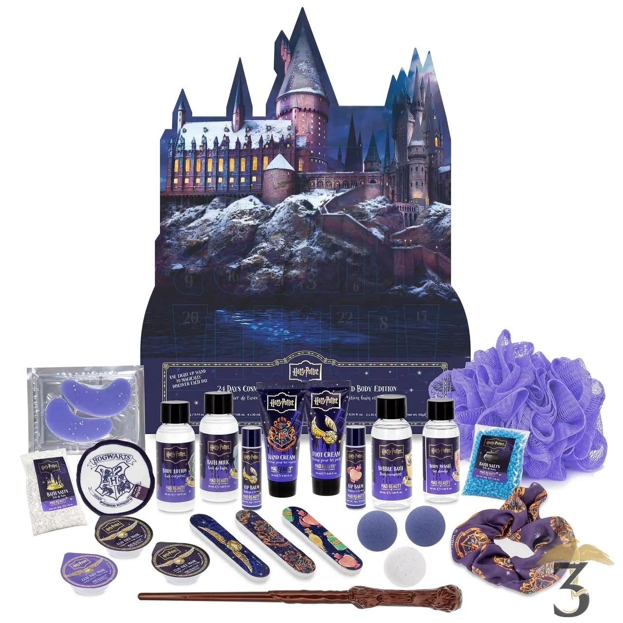 Calendrier de l’avent bain et corps 24 jours – harry potter - Les Trois Reliques, magasin Harry Potter - Photo N°1