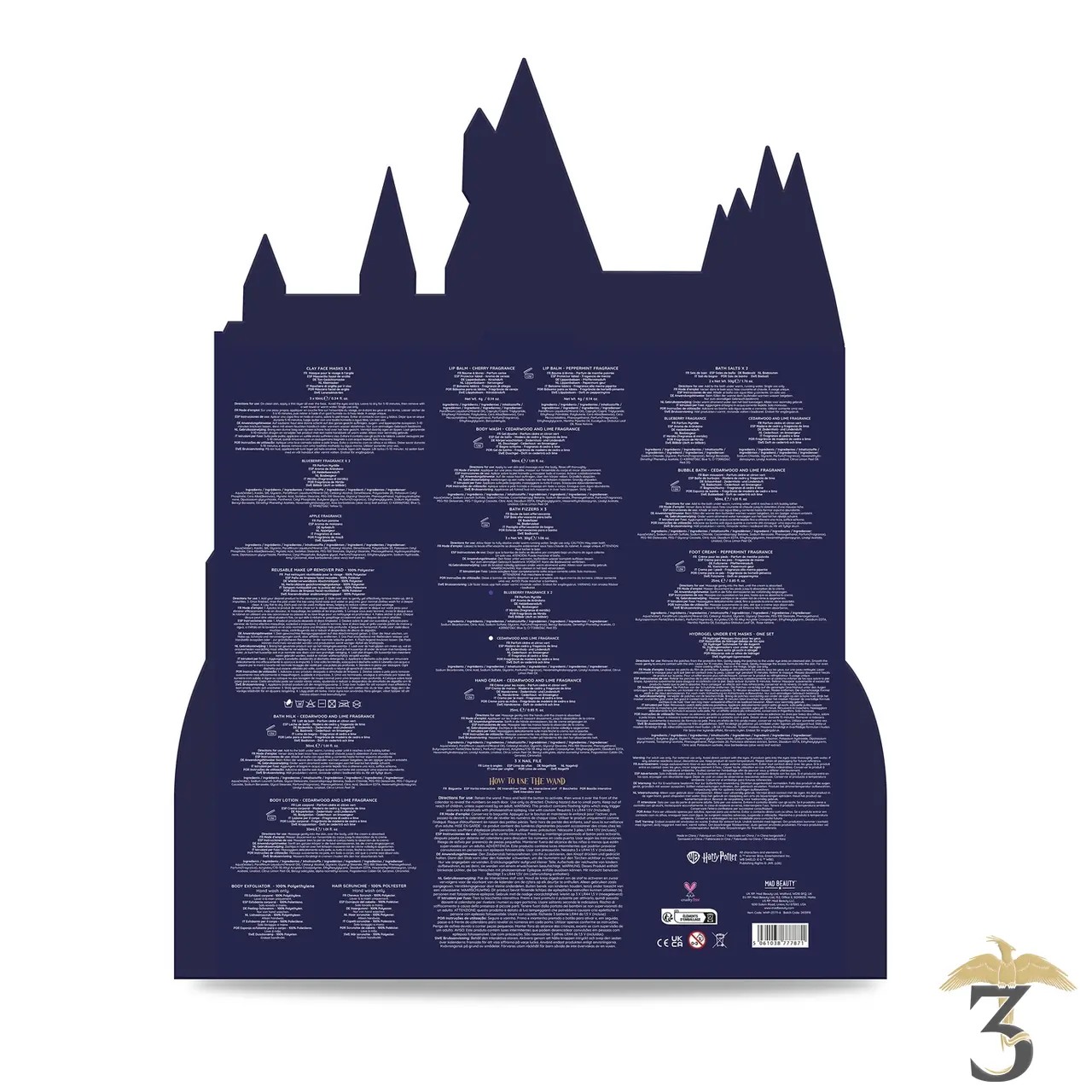 Calendrier de l’avent bain et corps 24 jours – harry potter - Les Trois Reliques, magasin Harry Potter - Photo N°3
