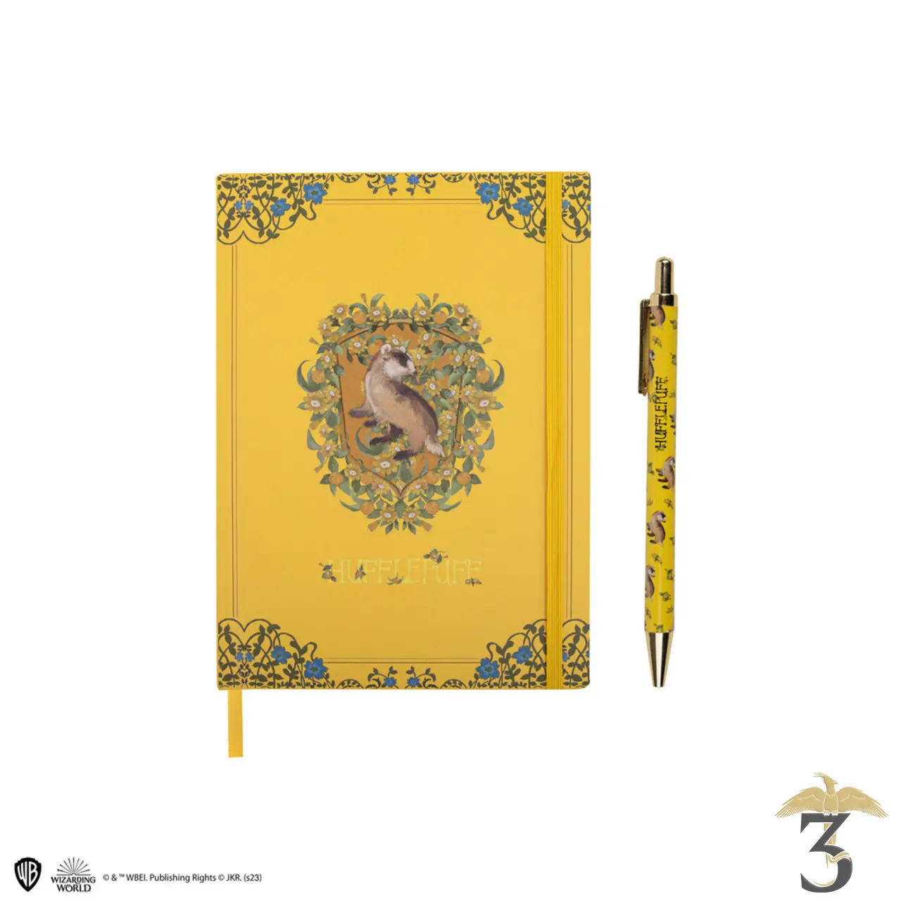 Carnet deluxe et stylo poufsouffle - Les Trois Reliques, magasin Harry Potter - Photo N°1