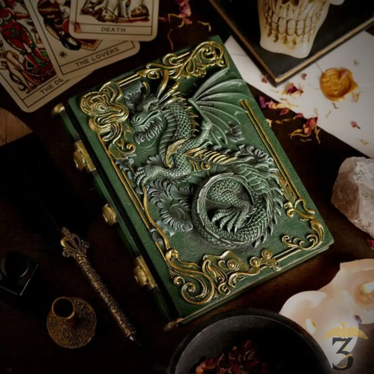 Carnet dragon vert 3d - Les Trois Reliques, magasin Harry Potter - Photo N°6