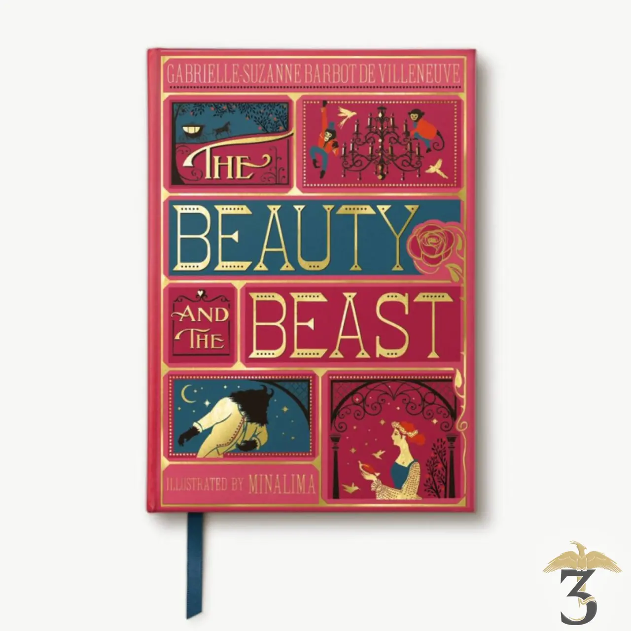 Carnet minalima couverture la belle et la bête - Les Trois Reliques, magasin Harry Potter - Photo N°1