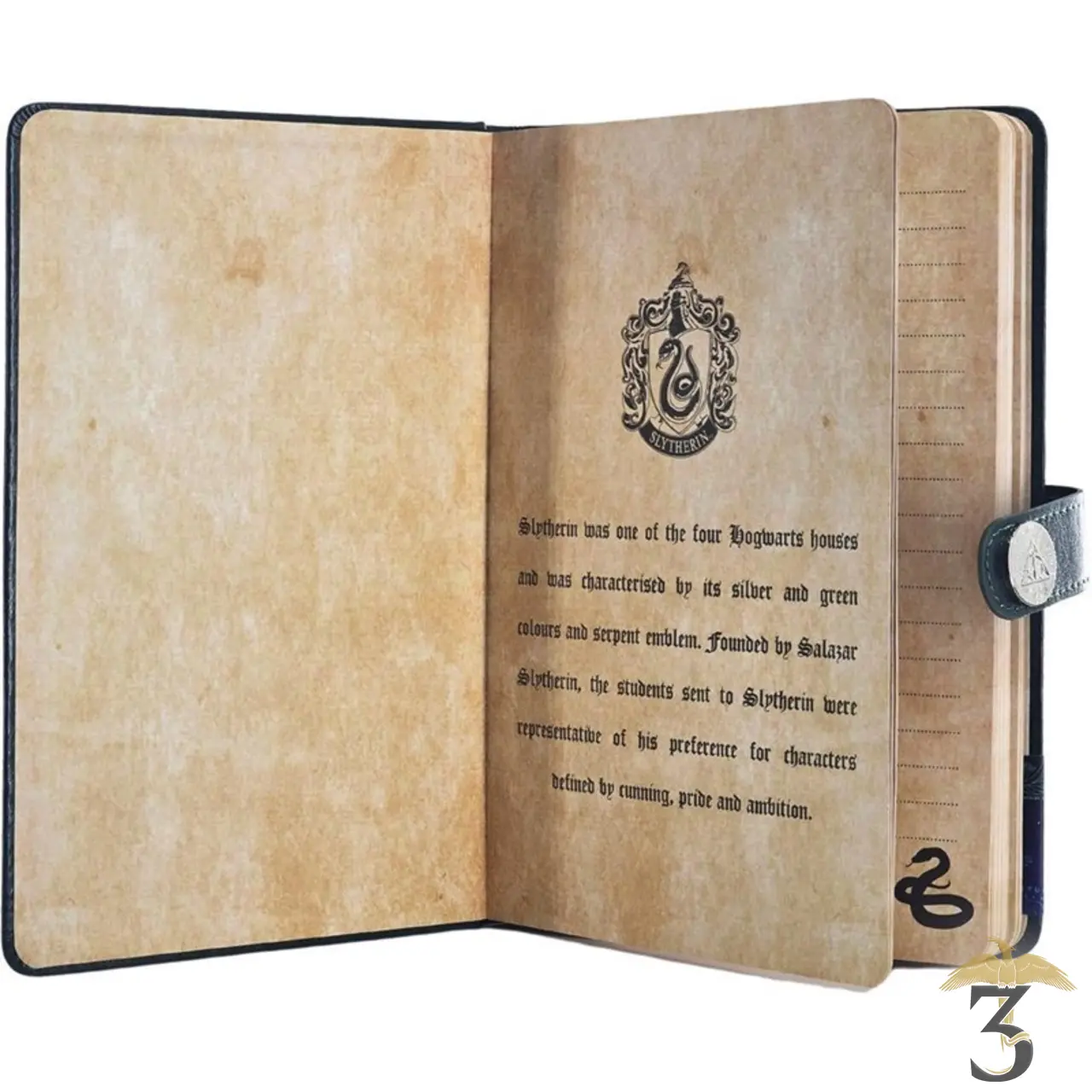 Carnet premium à fermoir serpentard - Les Trois Reliques, magasin Harry Potter - Photo N°4