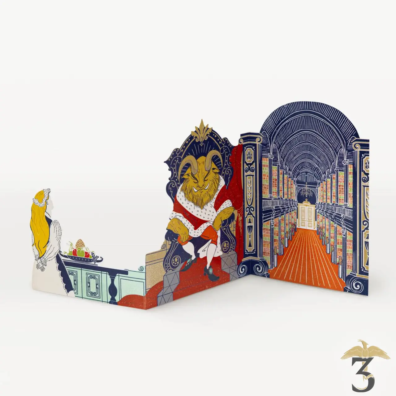 Carte 3d la belle et la bête minalima - Les Trois Reliques, magasin Harry Potter - Photo N°1