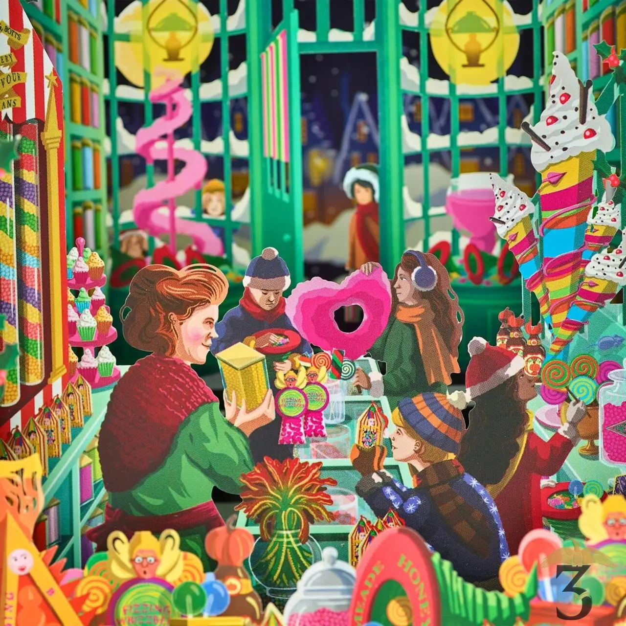 Carte de voeux 3d honeydukes en vente au magasin Harry Potter Les Trois Reliques, photo N°4