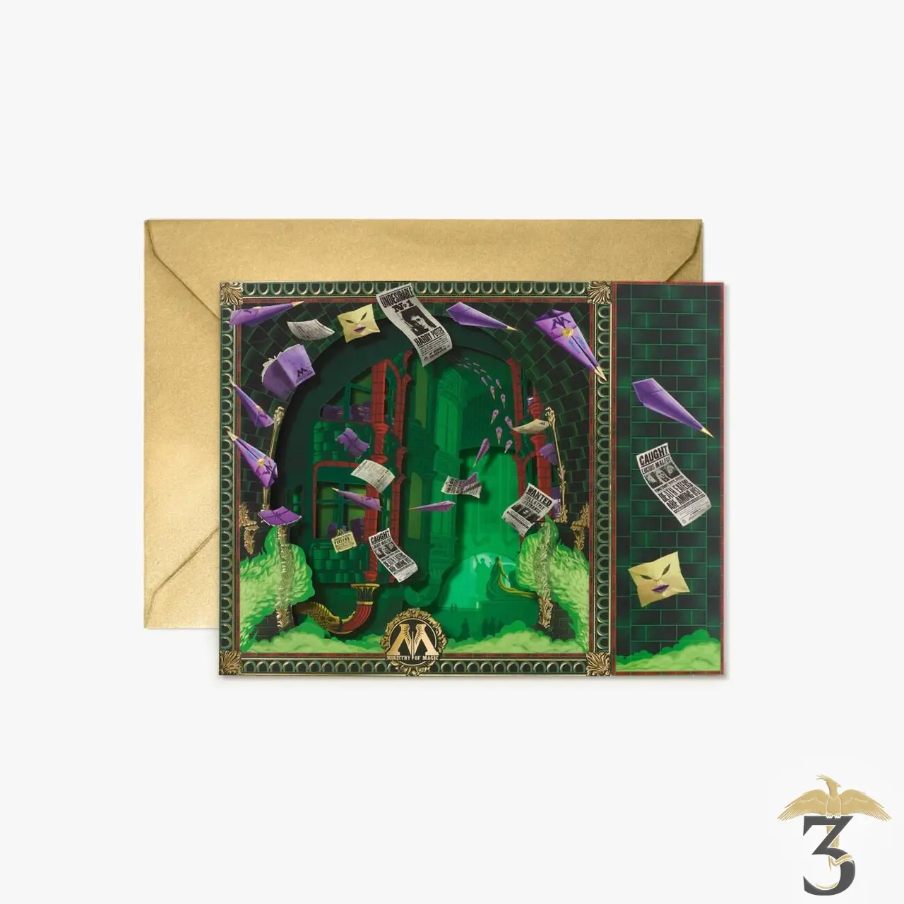 Carte de voeux 3d ministère de la magie minalima - Les Trois Reliques, magasin Harry Potter - Photo N°2