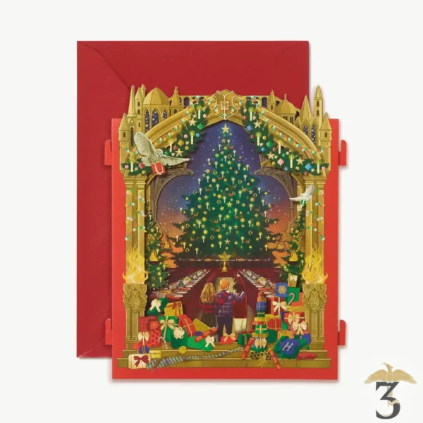 Carte de voeux 3d : un noël magique – minalima – harry potter - Les Trois Reliques, magasin Harry Potter - Photo N°1