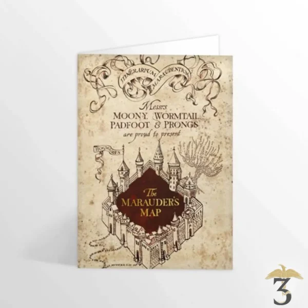Carte de voeux - Carte du Maraudeur - Les Trois Reliques, magasin Harry Potter - Photo N°1