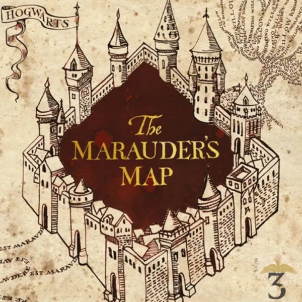 Carte de voeux - Carte du Maraudeur - Les Trois Reliques, magasin Harry Potter - Photo N°2