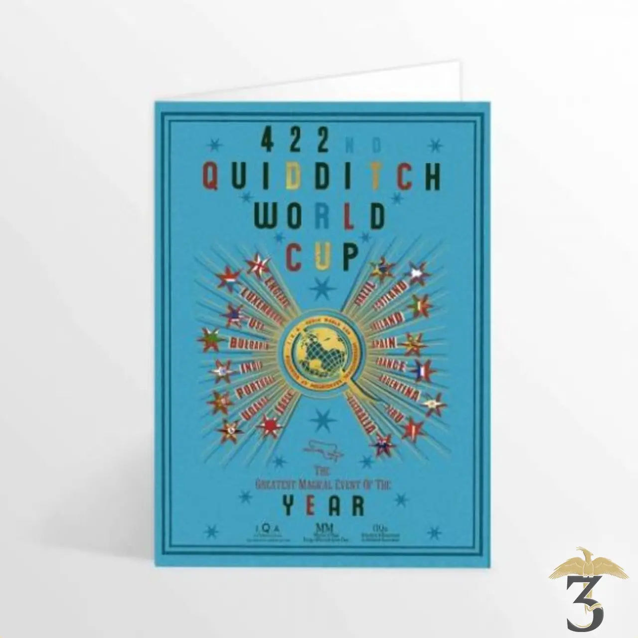 Carte de voeux - Coupe du Monde de Quidditch - Les Trois Reliques, magasin Harry Potter - Photo N°1