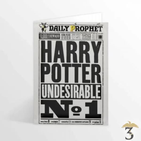 Carte de voeux - Harry Potter Indésirable No.1 - Les Trois Reliques, magasin Harry Potter - Photo N°2