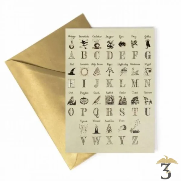 Carte de voeux - L'Alphabet de Harry - Les Trois Reliques, magasin Harry Potter - Photo N°2
